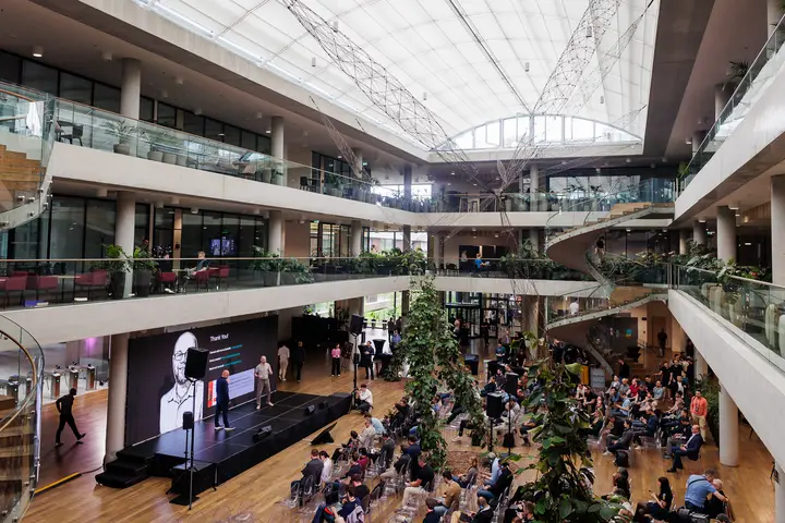 ELC Conference venue atrium with attendees